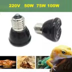 Reptile Ceramic Heat Emitter Mini Black Infrared Lamp 25W/50W/75W/100W For Lizard Snake Bearded Dragon Brooder Chickens Pet