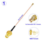 10Pcs/Lot RG-178 SMA Male/Female to U.fl IPX-1 Female Connector SMA to IPX RF Cable Pigtail Jumper  for WIFI Router GPS Antenna