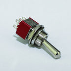 5PCS Large Long Handle Mini Toggle Switch 3 Position DPDT Latching Momentary Switch 12MM ON-OFF-ON DPDT MTS-203 6A 125VAC