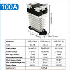 LCTC Solid State Relay Radiator Heat Sink SSR Single Phase DIN Rail 10A 25A 40A 60A 80A 100A 120A DC-AC AC-AA DD Zero Crossing