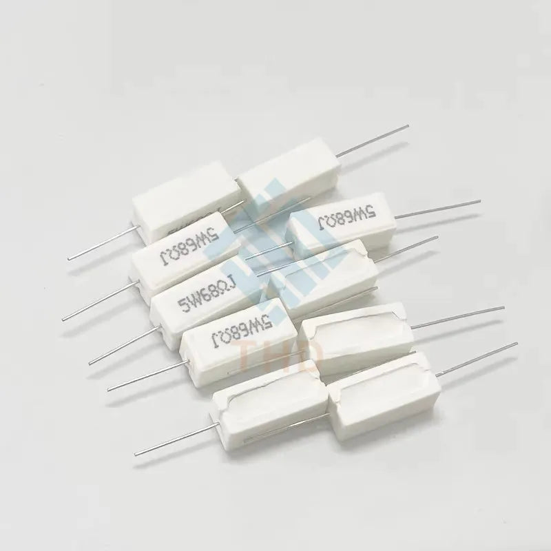 200pcs 5W 5% Cement Resistor Power Resistance 0.1 ~ 10K 0.1R 0.5R 1R 10R 100R 0.22 0.33 0.5 1 2 5 8 10 15 20 25 30 100 1K ohm