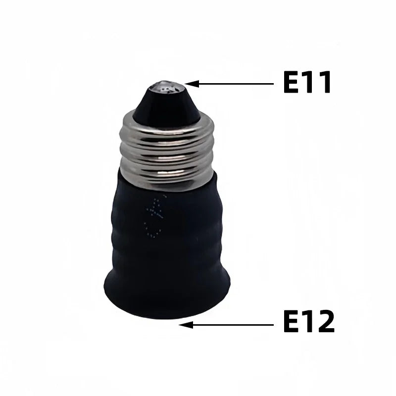 2PCS E10-E12 E11-E12 E11-E14 E12-E12 E10-E14 E17-E14 Light Socket adapter E10 to E12 Candelabra lamp holder converter,Install
