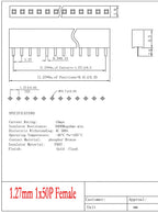 5pcs 1.27mm Pitch Gold Plated 50P 1x50 2x50 Pin Female Male Header Strip Double Single Row Right Angle SMT Straight Connector