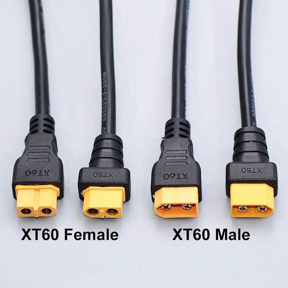 XT60 Plug Male Female Connector to DC 5525/DC5521 Battery Charging Adapter Power Cable For Fly FPV Multirotor Field Repair 15A