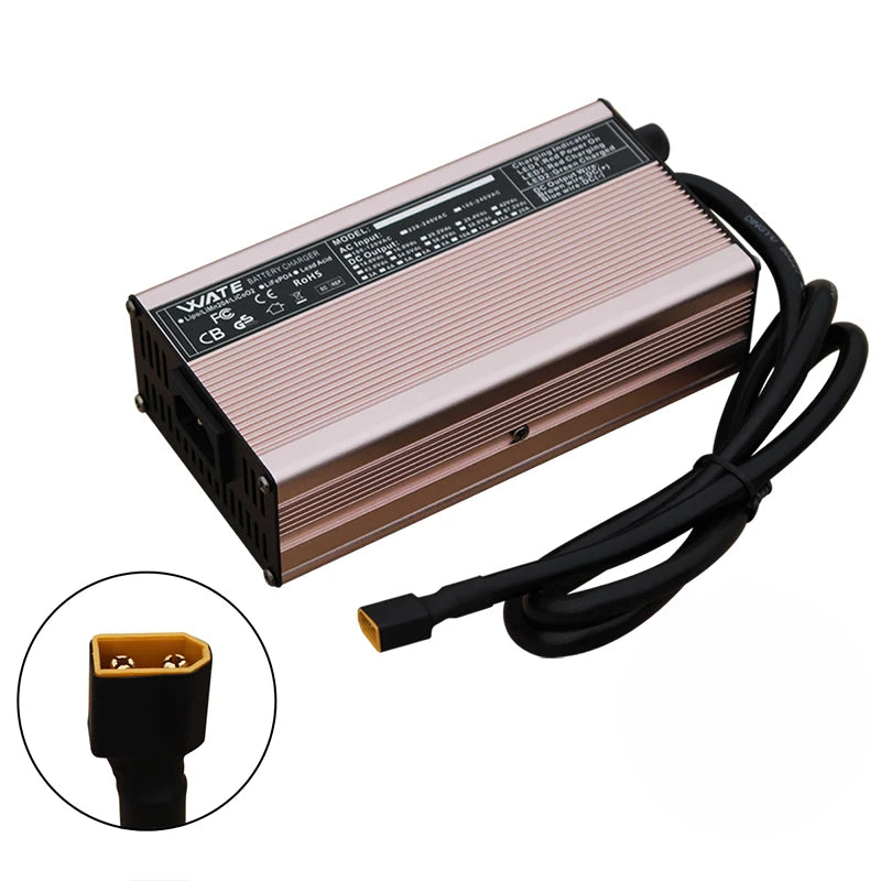 29.4V 20A Charger Smart Aluminum Case Is Suitable For 7S 24V Li-ion Lipo Battery Fast Charger