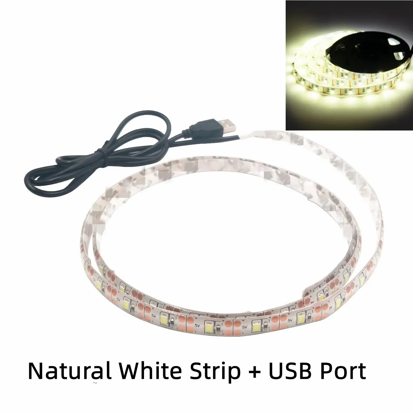 DC 5V USB LED Strips 2835 White Warm White LED Strip Light TV Background Lighting Tape Home Decor Lamp 1M 2M 3M 4M 5M LED Strip