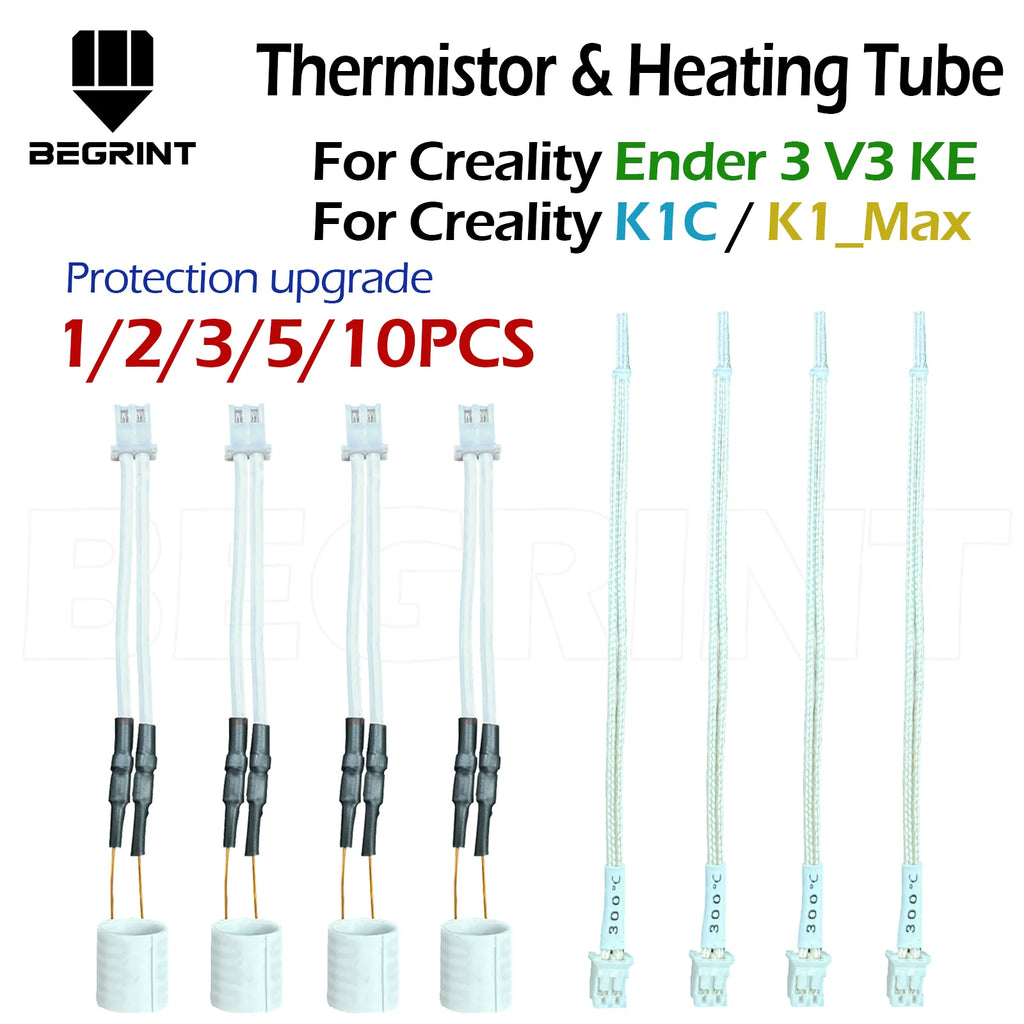 For Ender 3 V3 KE Ceramic Heater Fit Creality K1C /K1 /K1 Max Hotend Thermistor Cartridge Sensor & Ceramic Heating 24V 60W NEW