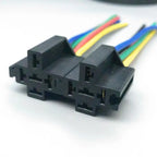 Waterproof Automotive Relay 12V 24V 4PIN 5Pin 40A with Black Red Copper Terminal Car Auto Relay Socket SPDT Harness Cable