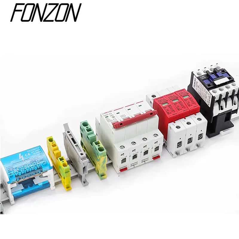Universal Type C45 DIN Rail Terminal Blocks Relay Contactor AC Contactor Lead Guide Rail Way 35mm Wide 7.5mm High 10-50cm Length
