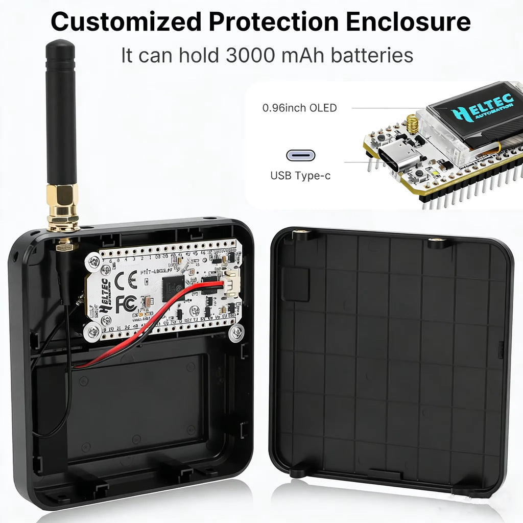 Heltec WiFi LoRa 32 V3 with 3D Printed Case ESP32-S3 SX1262 Meshtastic LoRaWAN Development Board