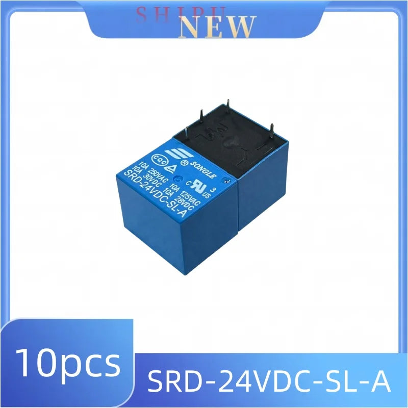 10pcs，SRD-03VDC-SL-C Relay SRD-05 SRD-05VDC-SL-B SRD-24VDC-SL-A SRD-12VDC-SL-C SL C 10A 250VAC 5PIN 3V 5V 9V 12V 24V 48V p