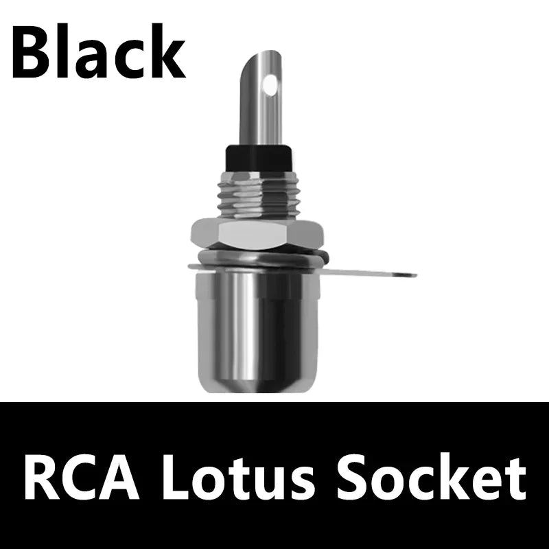20/100/500PCS RCA Panel Mount Connector RCA Female Socket Adapter RCA  Audio Socket Plug Connector Bulkhead Nickel Plated