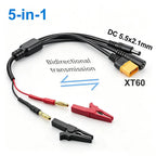 XT60 to 4mm Banana / Alligator Clip Adapter Cable, XT60H Female Male Connector Charging Cord 4.0mm Banana Plug to DC 5.5x2.1mm