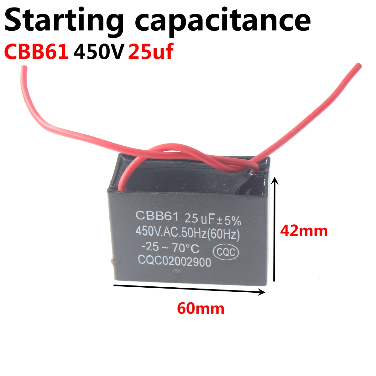 CBB65 Air conditioner compressor start capacitor 20 25 30UF 35UF 40 45 50 60 70 450V New and original