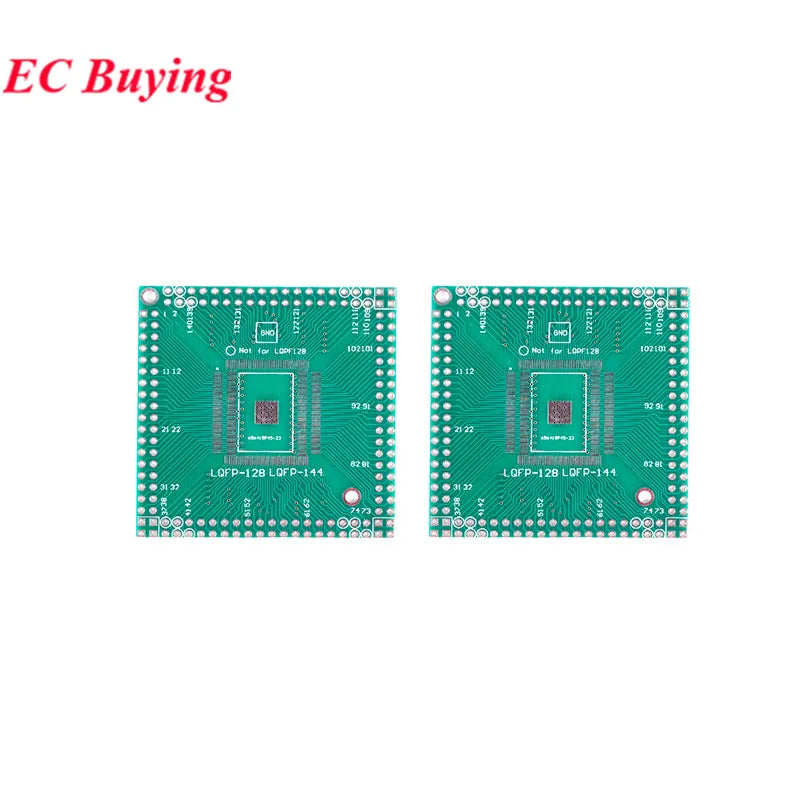 1-10Pcs QFP EQFP TQFP LQFP144 LQFP128 SMD Turn DIP Adapter PCB Pinboard SMT to DIP128/144 Converter 0.5mm Pitch IC Test Transfer