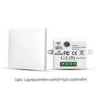 LVGEMSS Smart Wireless Switch RF433 Self-Powered Push Button Wall Panels Remote Controller Light Switch Waterproof Wall Switch