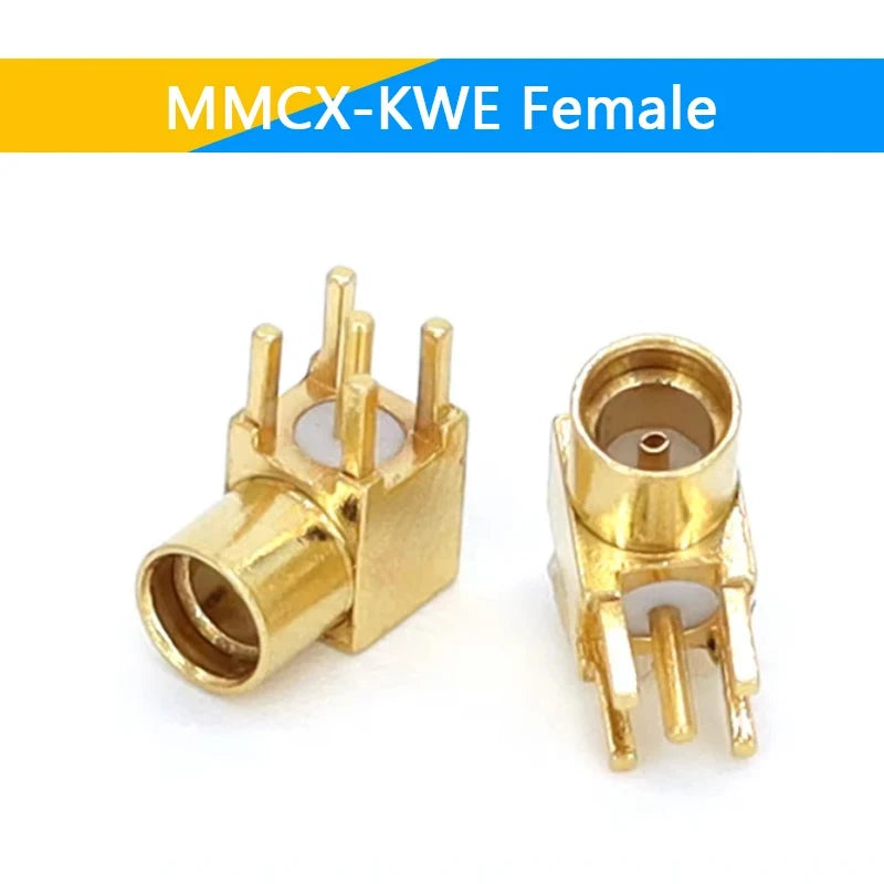 1-10PCS MCX MMCX Male Female PCB Mount Straight RF Coax Connector Right Angle 90-Degree Goldplated Welding Terminal