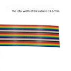Rainbow Dupont Flat Ribbon Cable 1.27mm Pitch 1 Meter Length 6P‑64P Multi Pin Counts Compatible for FC Dupont Connector