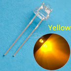 F5 5mm Straw Mini Hat Emitting Diode Ultra Bright Water Clear Light Bead White Blue Green Yellow Red Wide Angle LED Bulb