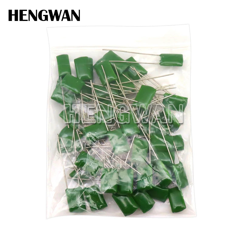 50pcs Polyester film capacitor 630V 1nF 1.5nF 10nF 22nF 33nF 47nF 2J102J 2J152J 2J222J 2J472J 2J682J 2J103J 2J223J 2J333J 2J473J