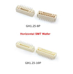 20pcs GH 1.25mm 2P 3P 8P 10P 12P Micro Right Angle Horizontal SMD SMT Wire Connector Wafer Male Pin Header with Lock/latch