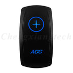 12V 20A Blue Led Car Boat Laser Rocker Switch ON OFF, (ON) OFF, ON OFF ON, (ON) OFF ON, (ON) OFF (ON) Waterproof