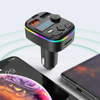 FM Transmitter Bluetooth-Compatible 5.3 Support TF Card U Disk Cell Phone Charger Hands Free Wireless Car Kit Car FM Transmitter