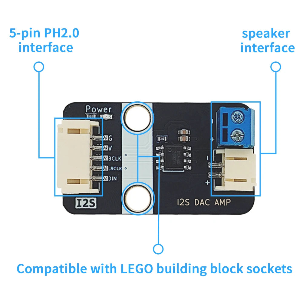 I2S ESP32 Speaker Kit Built-in Audio Amplifier, Plug & Play for ESP32 Raspberry Pi, Compatible with MAX98357A MAX98357 NS4168