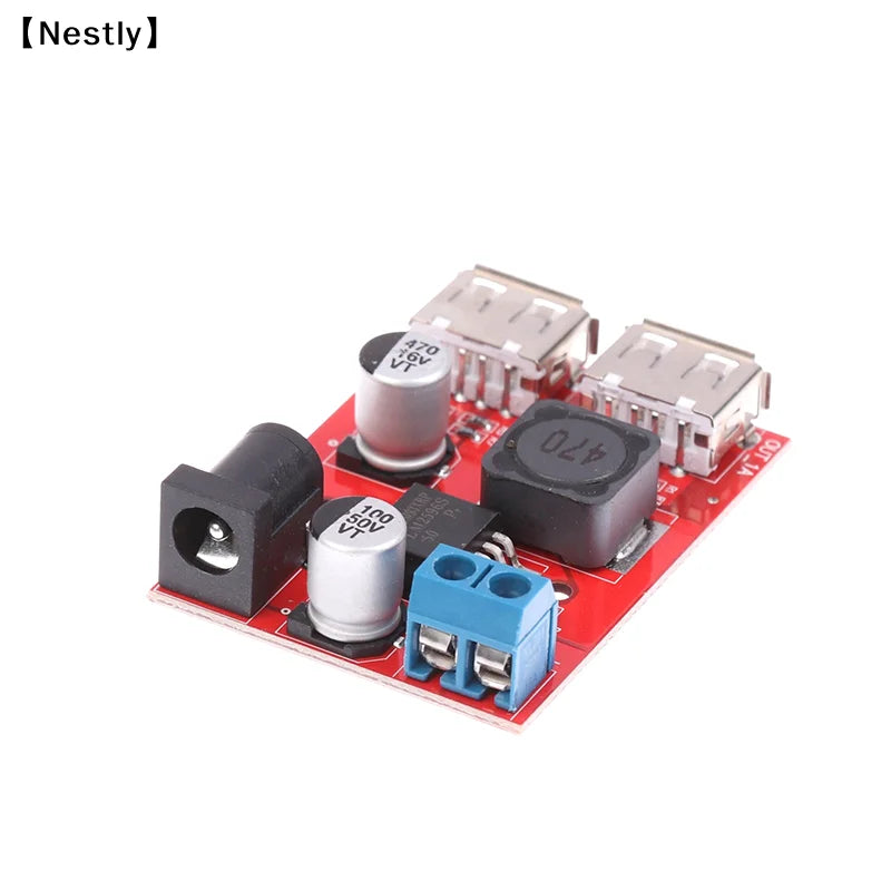 DC 9V 12V 24V 36V To 5V 3A Double USB Charge DC-DC Step-down Converter Car Charging Solar 3A Voltage Regulated Power 〔Nest〕