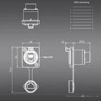 4Sets RJ45 Waterproof Network Connector 8P8C RJ45 Male&Female Chassis Sockets Ethernet Connector Zinc Alloy Copper Pin