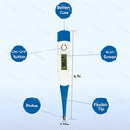 Thermometer for Adults, Soft Head Digital Oral Thermometer for Fever, Basal Thermometer with 15 Seconds Fast Reading