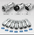 Aviation Plug GX12 GX16 GX20 Butt Soldering Socket 2/3/4/5/6/7/8/9/10Pin Wire Docking Connectors