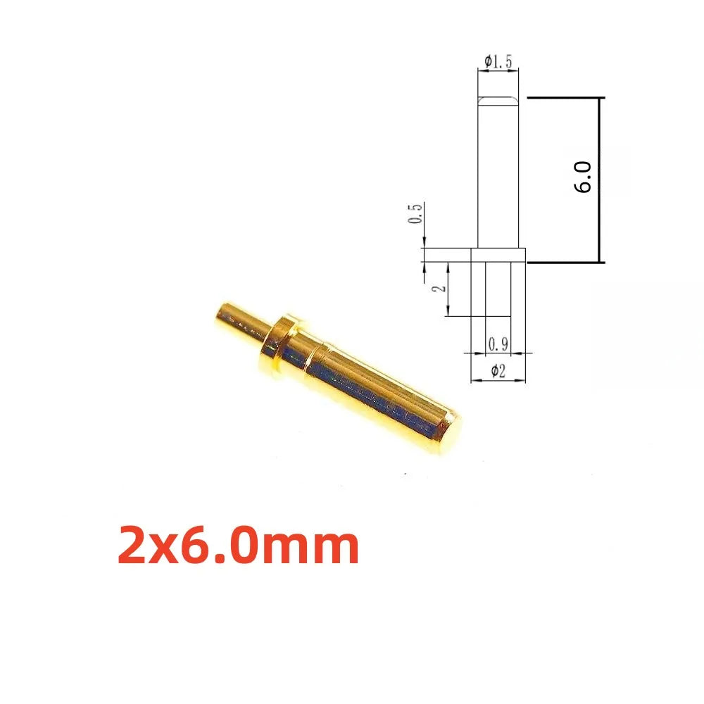50 PCS Pogo Pin Female Contact Pad Through Holes PCB Male Header Flange Target Connector to Mate Spring Load PogoPin
