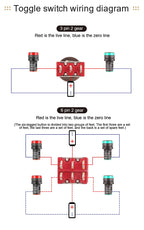 5PCS 3Pin C-NO-NC Reset Latching Toggle Switch Automatic return Push Button (ON)-OFF 5A125V/2A250V 6mm Mini Toggle Switches