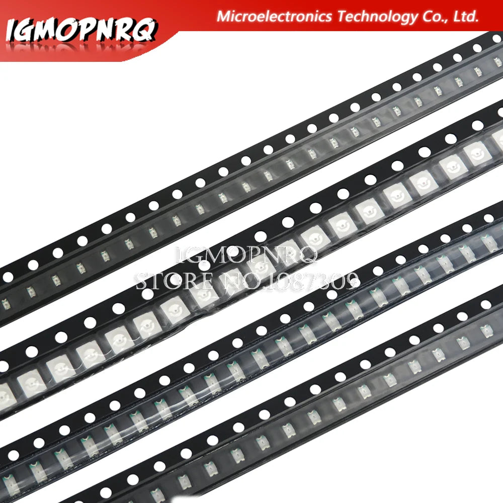100pcs 0402 0603 0805 1206 1210 3528 5050 5730 smd led Red Yellow Green White Blue light emitting diode Clear LED Light Diode