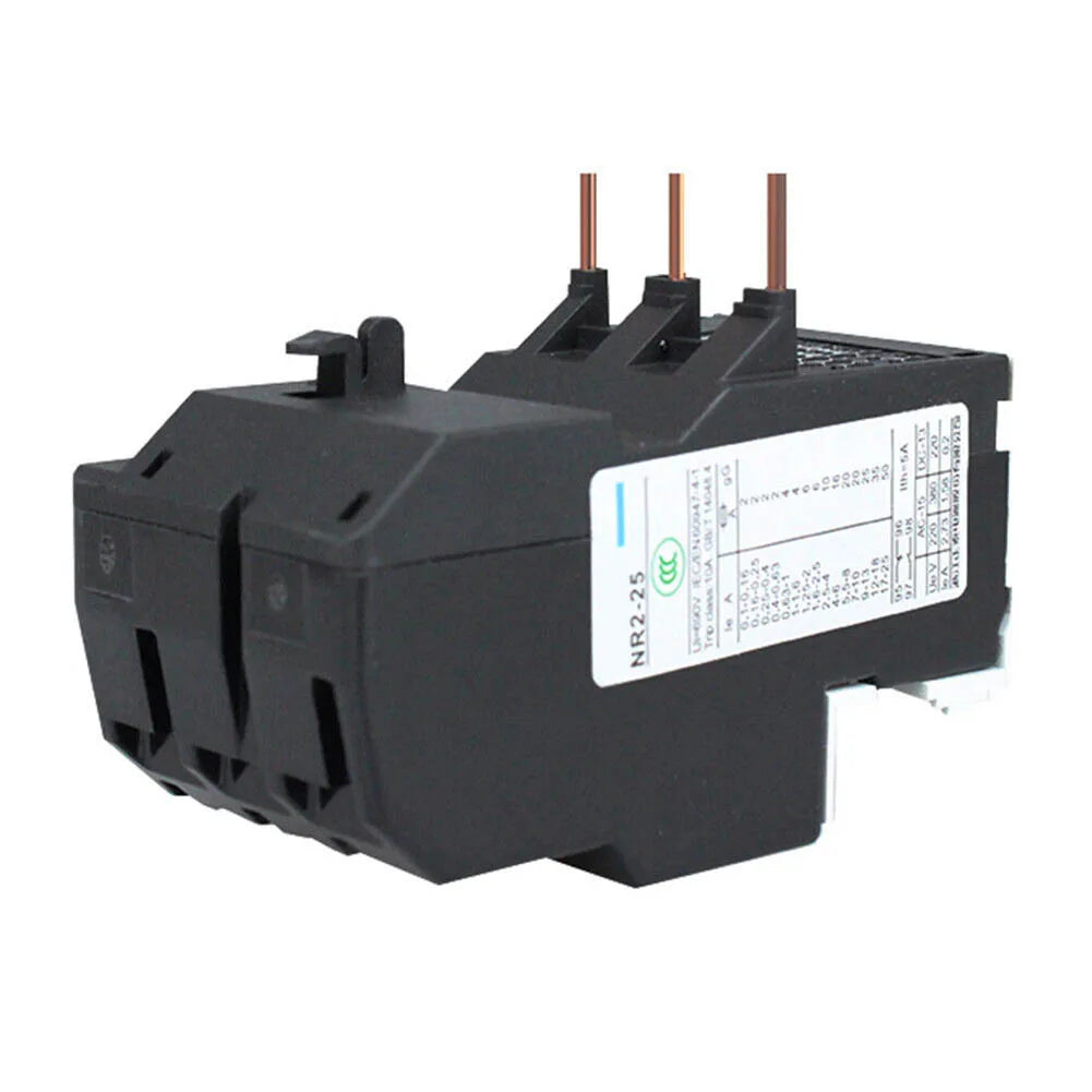 Thermal Overload Motor Relay 3 Phase AC 50Hz/60Hz FR NR2-25 IP20 Plug-in With Indicator Light For CJX2 Series Contactors