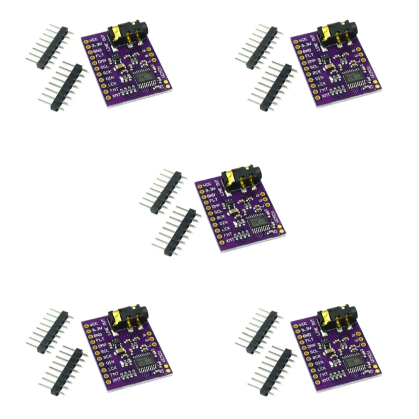 PCM5102 PCM5102A DAC Sound Card Board pHAT 3.5mm Stereo Jack 24 Bits Digital Audio Module for Raspberry Pi Beyond