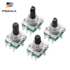 1PC EC16 Rotary Encoder 24 Position Pulse Digital Rotary 3Pin Amplifier Volume Switch Induction Cooker Switch 15/20MM Half Shaft