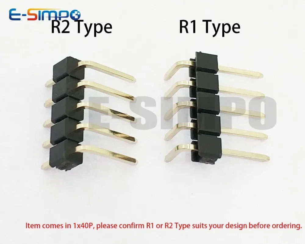 10pcs 2.0mm 1X40P 2X40P 90D RA Right Angle SMD SMT Gold Breakable PCB Board Spacer Single Dual Row Male Pin Header Connector