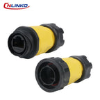 CNLINKO YM20 PBT Waterproof IP68 Circular RJ45 Connector 8P8C CAT6 Bayonet Lock for Outdoor & Indoor CCTV Ethernet Network