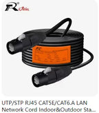 10pcs/5sets 8p8c RJ45 Waterproof Connector,Orange&Black, Panel Mount+Wire Connector, RJ45 Ethernet/Network Connector, IP65 Level