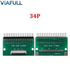 0.5mm FPC/FFC Breakout Board with Right Angle Male Pins, Pre-Soldered 2.54mm DIP Adapter for Flat Ribbon Cable, 4-80P