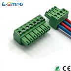 10pair/10pcs Aerial Butt Welding 2EDGRK 15EDGRK-3.5mm 2-24P Plug Male+Female Socket 28-16AWG Wire Screw Terminal Block Connector
