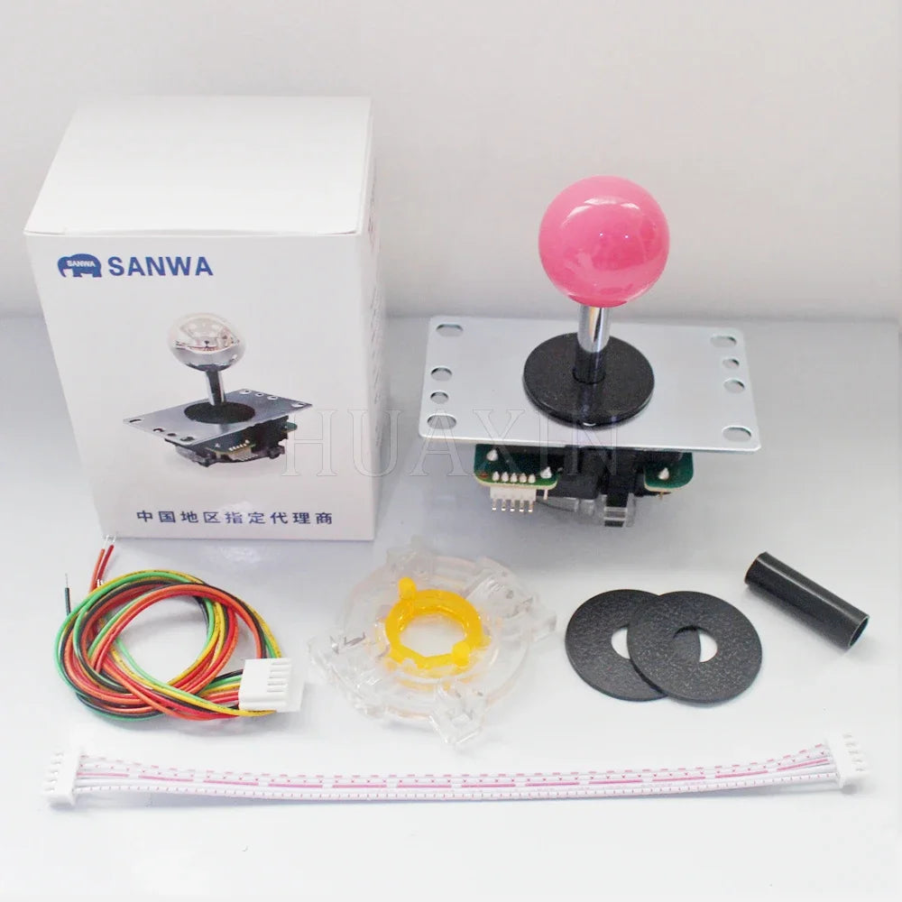 Original Japan Sanwa Joystick JLF TP 8YT Fighting Rocker With Topball 5pin Wire Jamma Arcade Vending Game PC PS3 XBOX Kit DIY