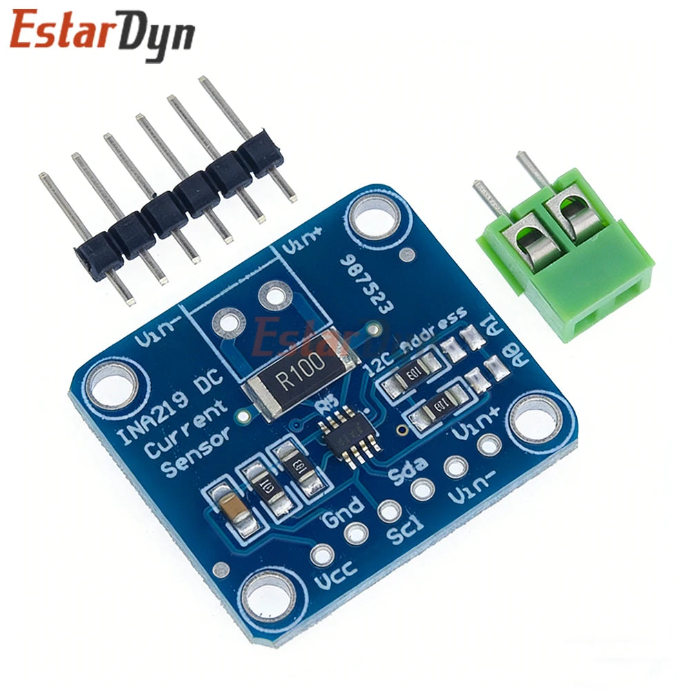 Estardyn INA219 I2C Bidirectional Current Sensor Module, ±3.2A 0-26V Power Monitor with 0.1% Shunt for Raspberry Pi