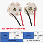 1-5PCS 3535 IR Laser Infrared Vcsel Lamp Beads 3W 808nmnm 850nm 940nm 980nm 1064nm LED Diodes Sensing Monitoring Night Vision