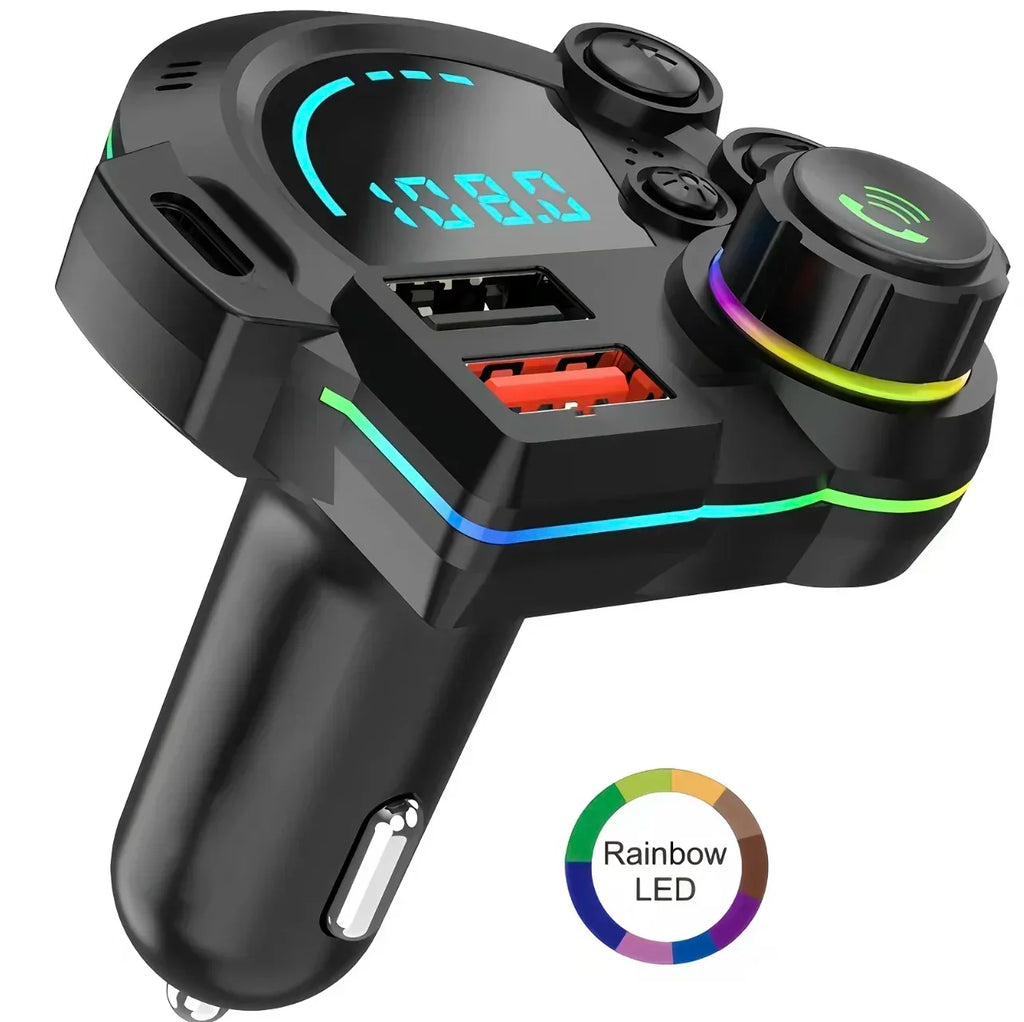 MP3 Music Player Car Bluetooth 5.3 FM Transmitter Wireless QC3.0& PD 20W Dual Fast Charging Car Adapter