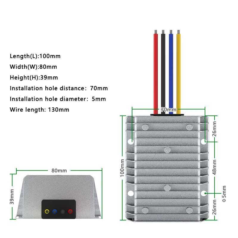 DC-DC Isolated Voltage Regulator Power Supply 120V72V60V48V36V24V12V to 12V Converter Step-Down Module 9-150V