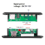 Bluetooth 5.0 MP3 Decoder Board 2*20W 40W Amplifier Audio Player 12V DIY MP3 Player Car FM Radio Module TF USB Mic Record Call
