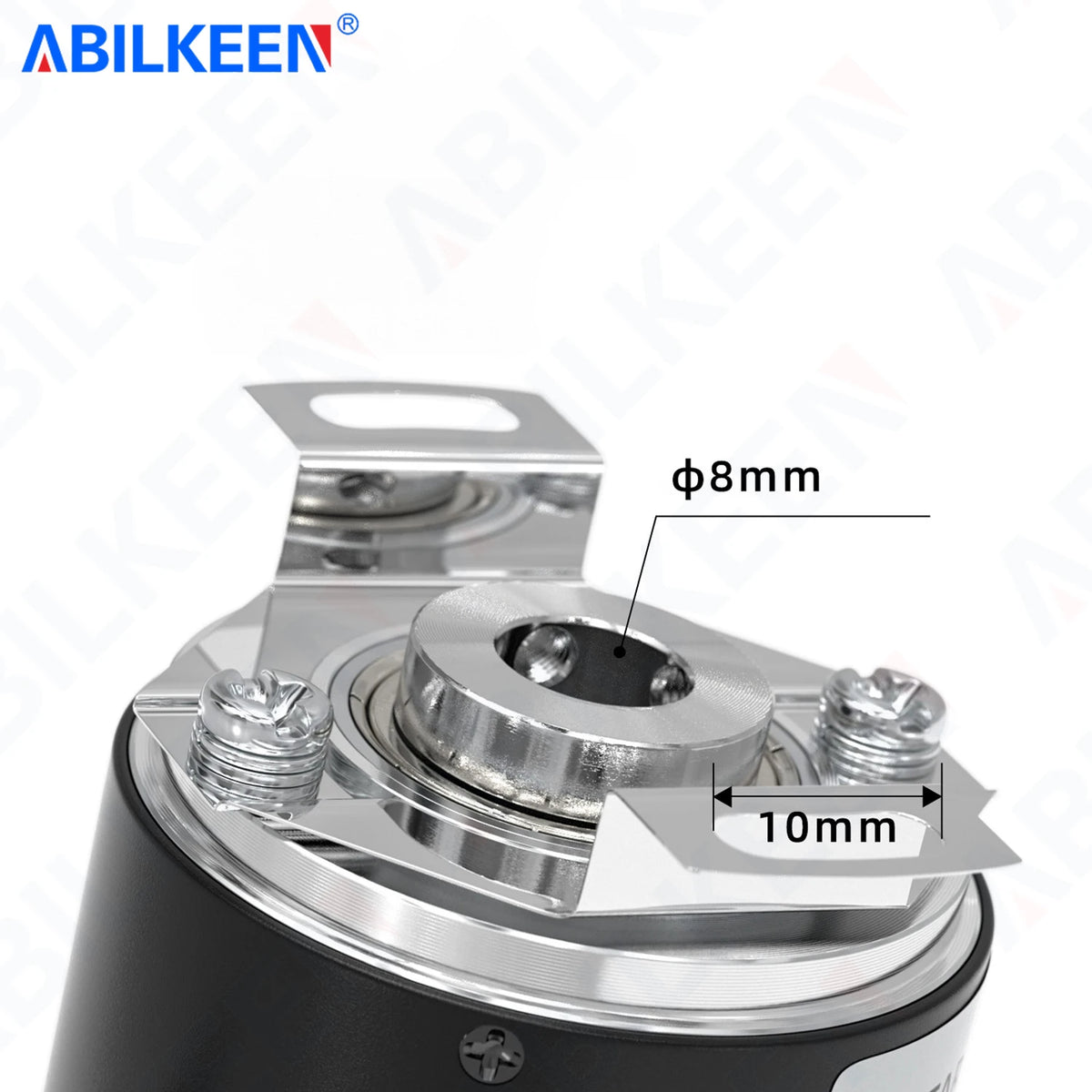 ABILKEEN HES-2M Incremental Rotary Encoder 100~2500PPR Available 38MM Magnetoelectric Rotary Encoder 8MM Semi-Hollow Shaft